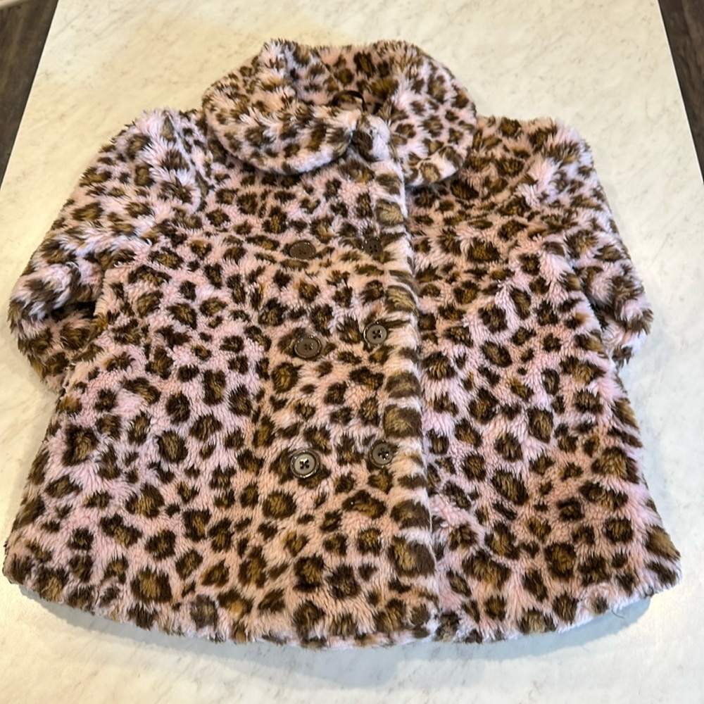Gymboree Pink and Brown Leopard Print Jacket